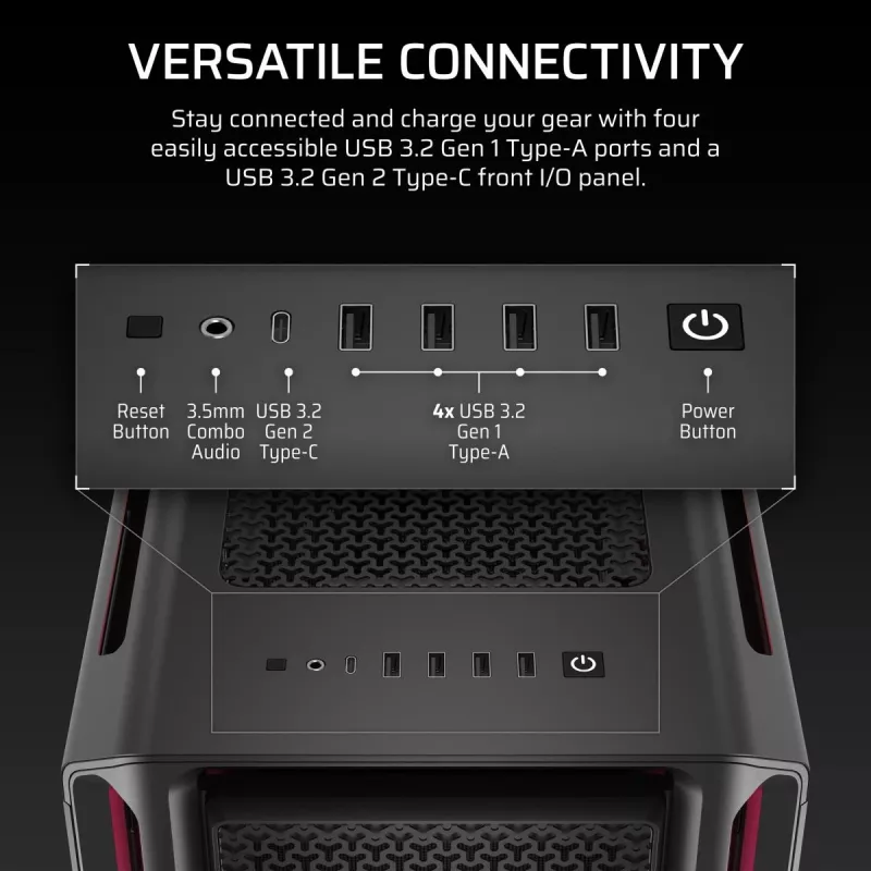 Caixa de PC CORSAIR - Icue Link 5000t Lx RGB Mid-Tower High-Performance