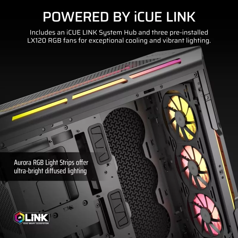 Caixa de PC CORSAIR - Icue Link 5000t Lx RGB Mid-Tower High-Performance