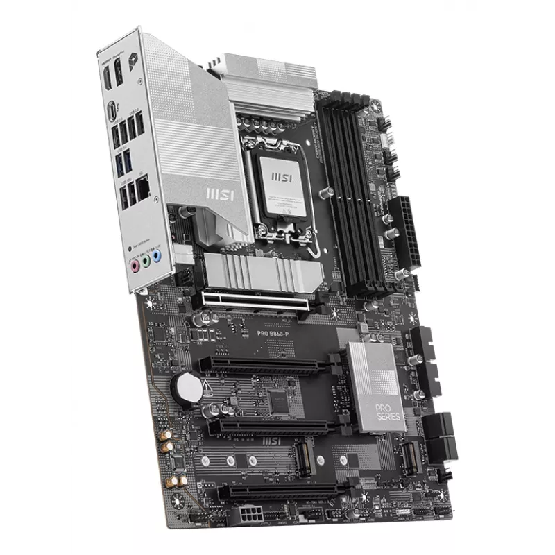 Placa-mãe MSI PRO B860-P — Intel B860, LGA 1851, ATX, DDR5, 4 DIMM, 3×M.2, 5Gb LAN, HDMI 2.1