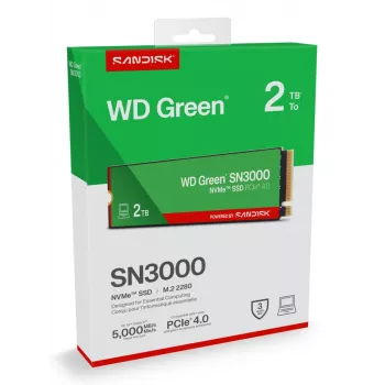 SSD WESTERN DIGITAL - WD Green SN3000 NVMe - 500GB - PCIe Gen4 x4 - M.2 2280