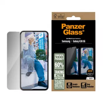 Protetor de ecrã de privacidade PanzerGlass ® Samsung Galaxy A36 5G | Ultra-Wide Fit