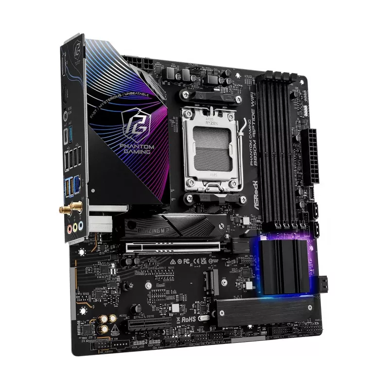 Motherboard ASRock B850M Riptide WiFi AM5 AMD B850 4 X DDR5 1 X HDMI 2.1 Tmds/frl 8g 1 X DisplayPort 1.4 With DSC mATX