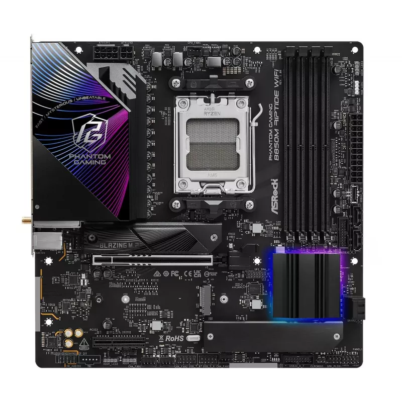 Motherboard ASRock B850M Riptide WiFi AM5 AMD B850 4 X DDR5 1 X HDMI 2.1 Tmds/frl 8g 1 X DisplayPort 1.4 With DSC mATX