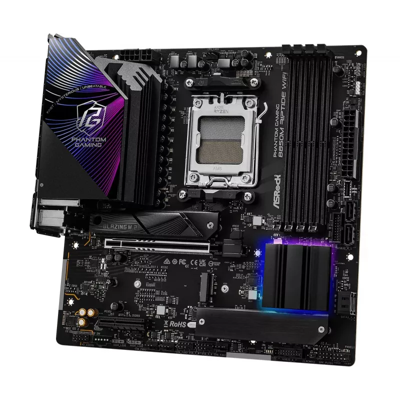 Motherboard ASRock B850M Riptide WiFi AM5 AMD B850 4 X DDR5 1 X HDMI 2.1 Tmds/frl 8g 1 X DisplayPort 1.4 With DSC mATX