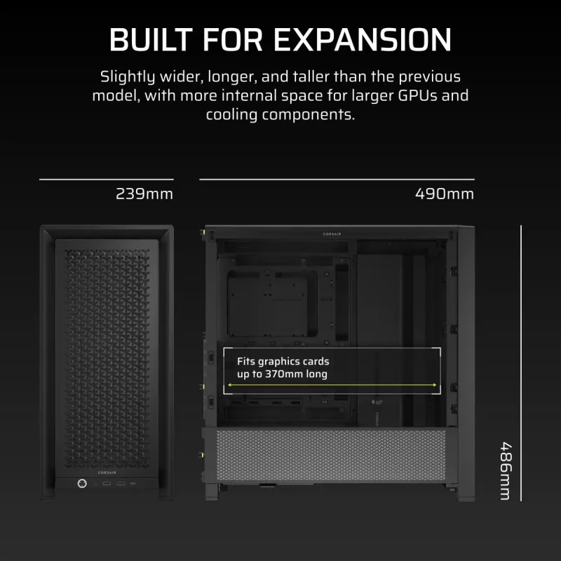 Caixa Midi-Tower CORSAIR FRAME 4000D preta