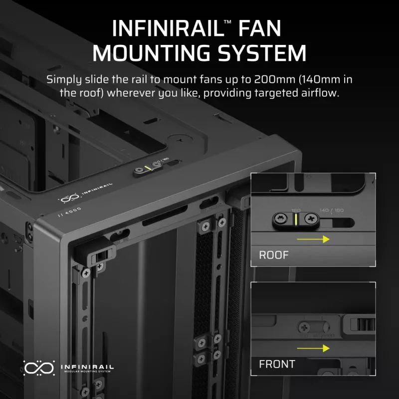 Caixa Midi-Tower CORSAIR FRAME 4000D preta
