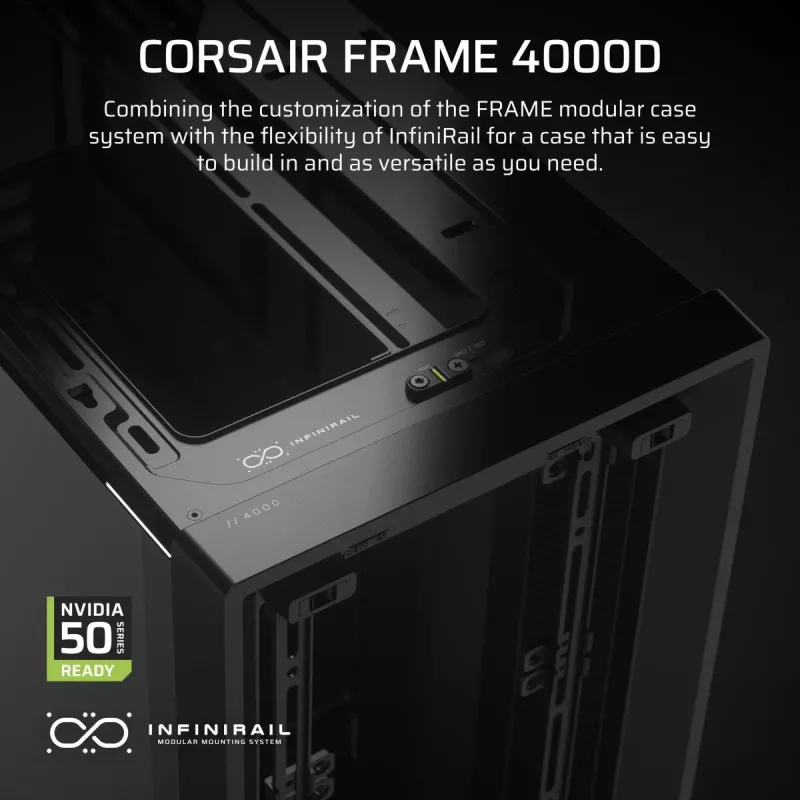 Caixa Midi-Tower CORSAIR FRAME 4000D preta