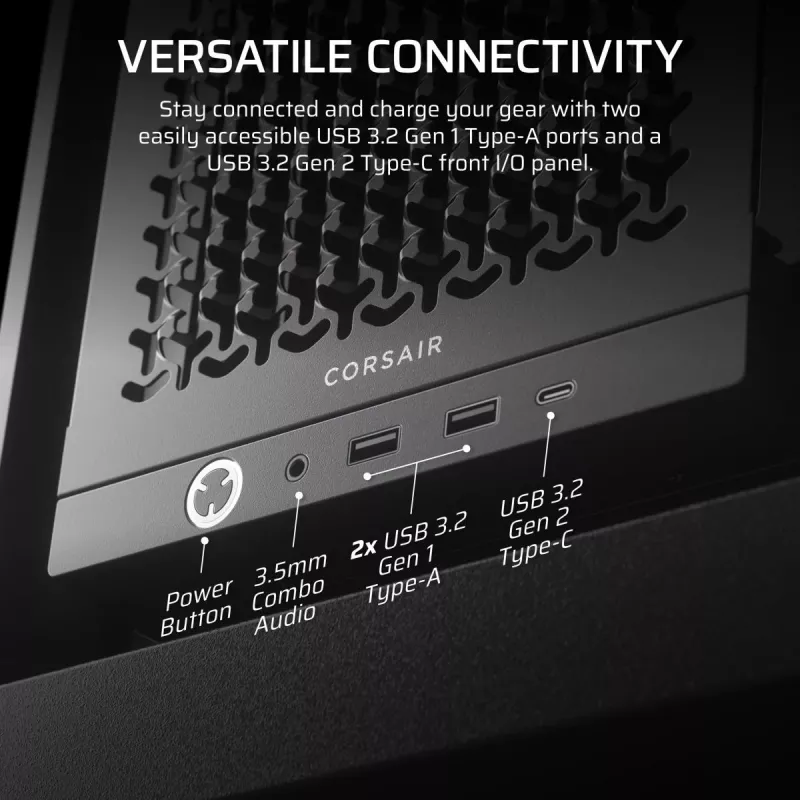 Caixa Midi-Tower CORSAIR FRAME 4000D preta