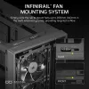 Caixa de PC CORSAIR FRAME 4000D RS Midi Tower — preta, suporte EATX, vidro temperado, USB-C, 3 ventoinhas frontais de 120 mm