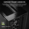 Caixa de PC CORSAIR FRAME 4000D RS Midi Tower — preta, suporte EATX, vidro temperado, USB-C, 3 ventoinhas frontais de 120 mm