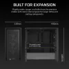 Caixa de PC CORSAIR FRAME 4000D RS Midi Tower — preta, suporte EATX, vidro temperado, USB-C, 3 ventoinhas frontais de 120 mm