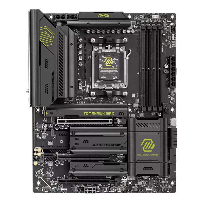 Placa-mãe MSI MAG B850 TOMAHAWK MAX WIFI — AMD B850, socket AM5, ATX, DDR5, 4×M.2, Wi‑Fi 7, 5Gb LAN, áudio 7.1