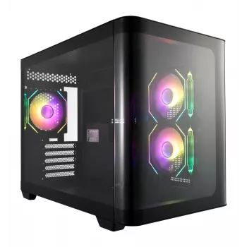 Caixa FSP S380-BA Mini Tower mITX, mATX preto ARGB