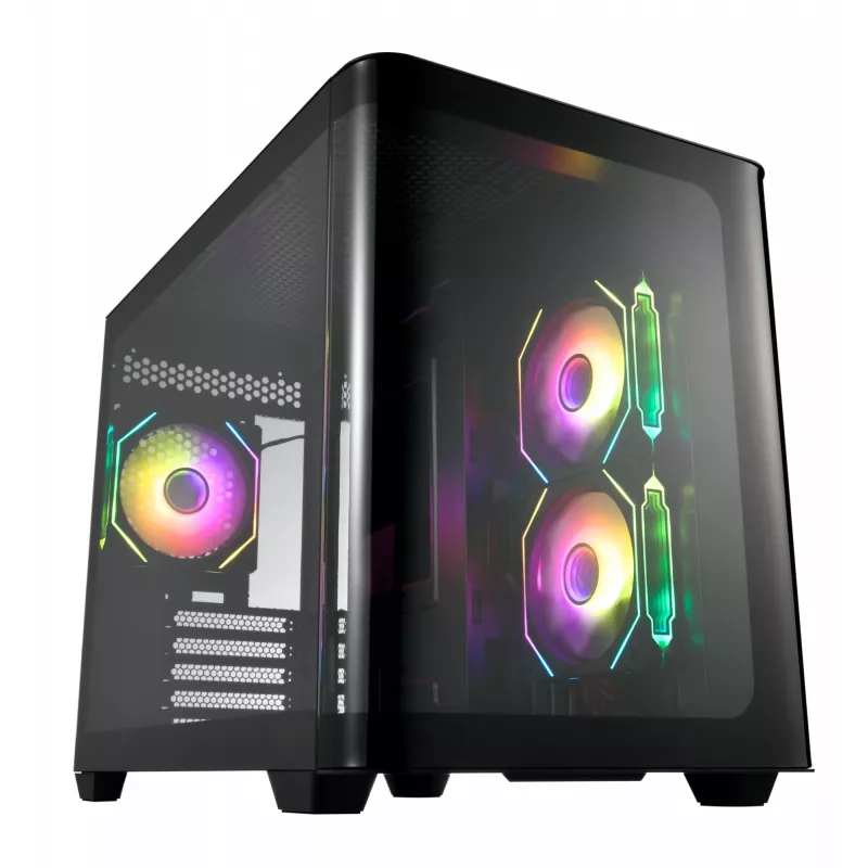 Caixa FSP S380-BA Mini Tower mITX, mATX preto ARGB