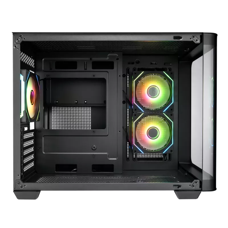 Caixa FSP S380-BA Mini Tower mITX, mATX preto ARGB