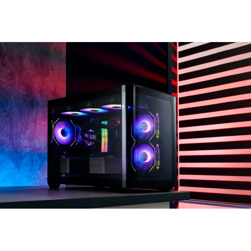 Caixa FSP S380-BA Mini Tower mITX, mATX preto ARGB
