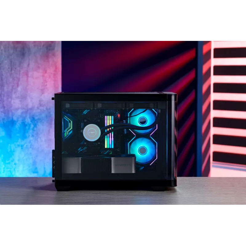 Caixa FSP S380-BA Mini Tower mITX, mATX preto ARGB