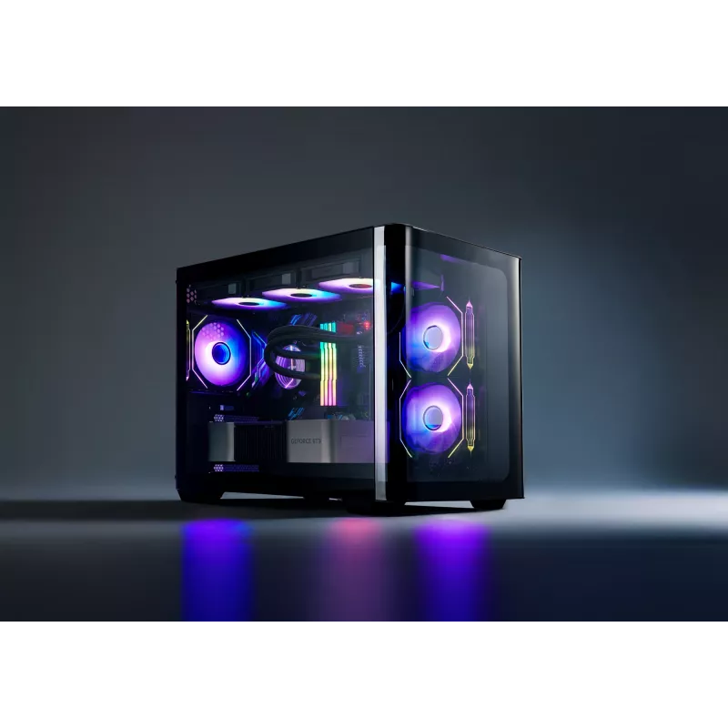 Caixa FSP S380-BA Mini Tower mITX, mATX preto ARGB