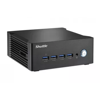 Shuttle Nano PC NA10H7, AMD Ryzen™ 7-8845HS APU, Radeon780M, 2xHDMI, 2xUSB-C 4.0(DP), 2x2.5Gbit LAN, funcionamento contínuo 24/7, incl. VESA