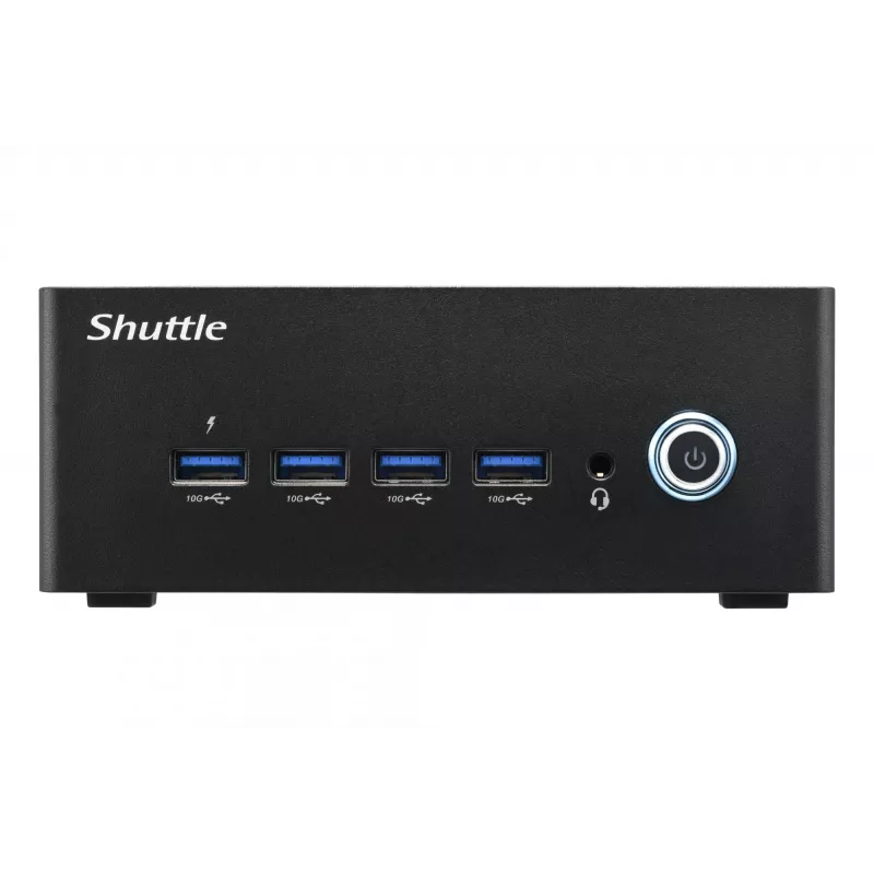 Shuttle Nano PC NA10H7, AMD Ryzen™ 7-8845HS APU, Radeon780M, 2xHDMI, 2xUSB-C 4.0(DP), 2x2.5Gbit LAN, funcionamento contínuo 24/7, incl. VESA