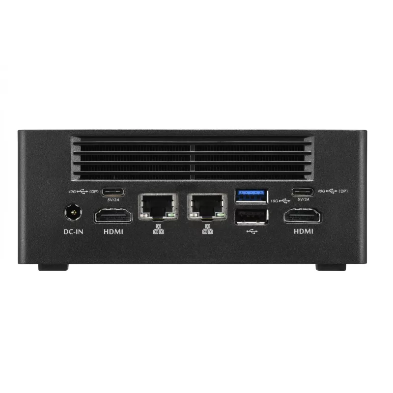 Shuttle Nano PC NA10H7, AMD Ryzen™ 7-8845HS APU, Radeon780M, 2xHDMI, 2xUSB-C 4.0(DP), 2x2.5Gbit LAN, funcionamento contínuo 24/7, incl. VESA