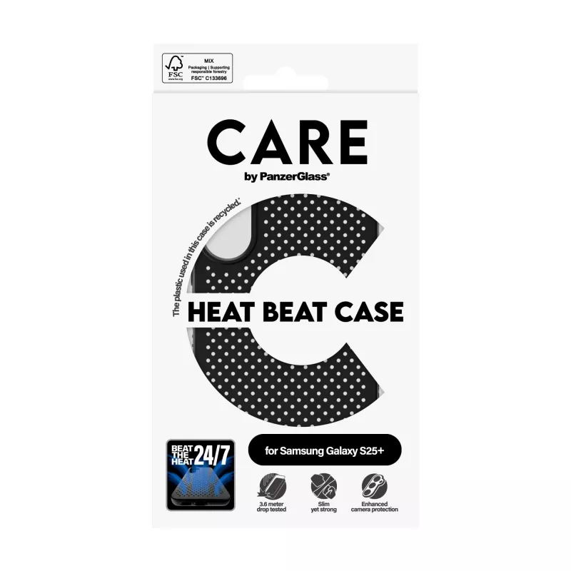 Capa PanzerGlass CARE™ by ® Heat Beat Samsung Galaxy S25+, capa, Samsung, Samsung - Galaxy S25+, preto