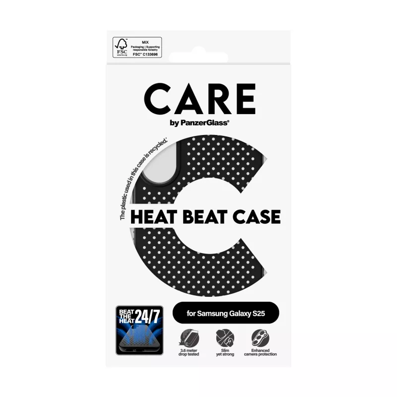 Capa PanzerGlass CARE™ by ® Heat Beat Samsung Galaxy S25