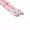 Club 3D CAC-3010 cabo de contas de USB-C para USB-C, 2 m, PD 60 W, 480 Mbps, rosa