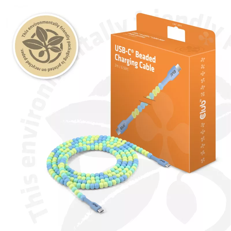 Cabo USB CLUB3D CAC-3011 2 m USB C azul, verde
