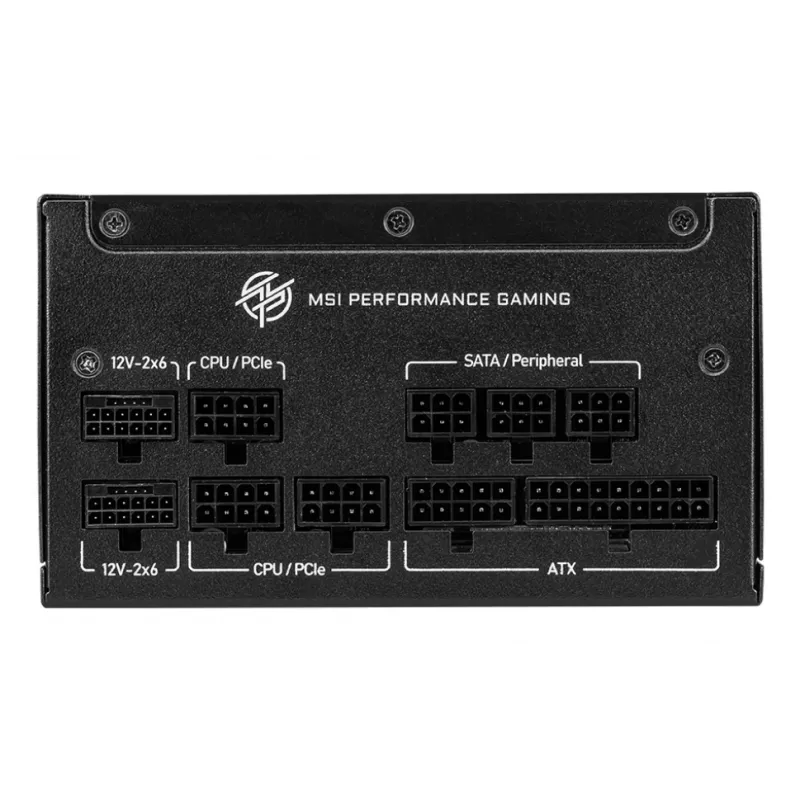 Fonte de alimentação MSI MPG A850GS PCIE5 850 W 24-Pin ATX ATX preto