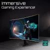 Gigabyte GS27QCA monitor gaming curvo QHD de 27 polegadas, 2560 x 1440, VA, 180 Hz, 1 ms, 250 cd/m², 2x HDMI, DisplayPort, preto