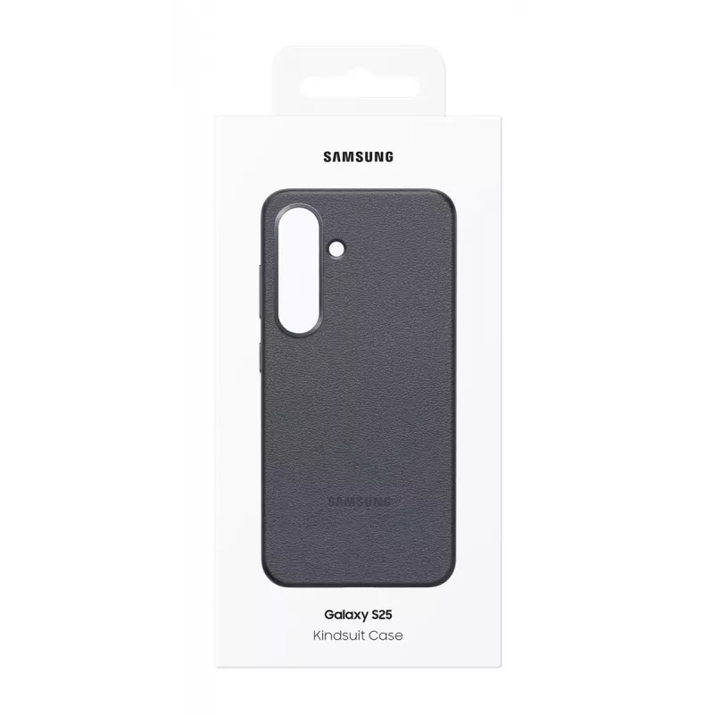 Capa Samsung Galaxy S25 capa de pele sintética Preto