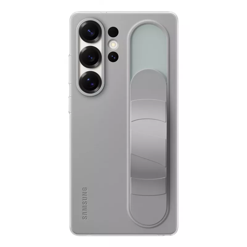 Samsung EF-GS938CJEGWW Standing Grip Case para Galaxy S25 Ultra, silicone, cinzenta