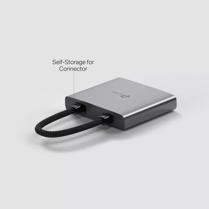 Hub USB Type-C TP-Link UH3020C — 3 portas (HDMI, USB-A, USB-C), 5 Gbit/s, HDMI 4K@60Hz, PD até 100W, alumínio, cabo de 0,18 m