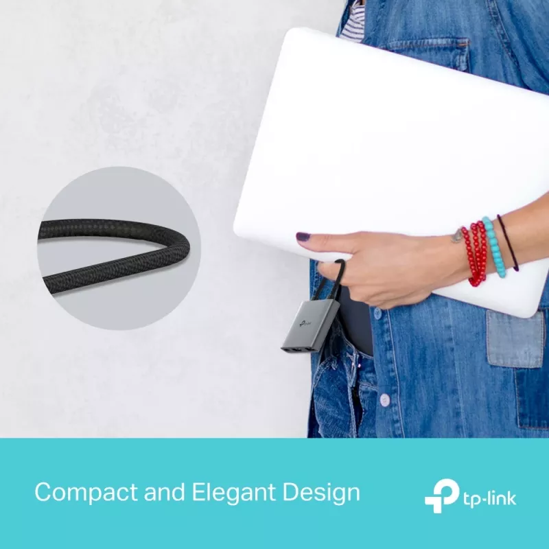 Hub USB Type-C TP-Link UH3020C — 3 portas (HDMI, USB-A, USB-C), 5 Gbit/s, HDMI 4K@60Hz, PD até 100W, alumínio, cabo de 0,18 m