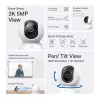 Câmara de segurança Wi-Fi TP-Link Tapo Pan/Tilt AI SPEC: 3K 5MP (2880×1620), 2,4 GHz, horizontal 360º