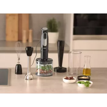 Varinha mágica Braun MultiQuick 5 Pro 0,6 L 1000 W preto, prateado