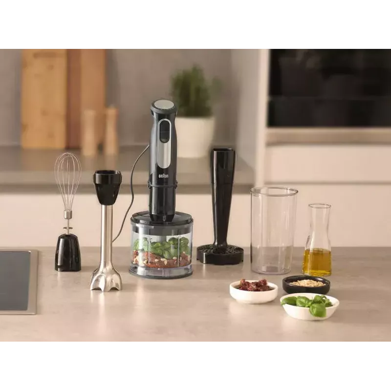 Varinha mágica Braun MultiQuick 5 Pro 0,6 L 1000 W preto, prateado