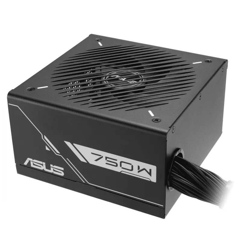 Fonte de alimentação ATX ASUS Prime‑750B‑preto 750 W, 80 PLUS Bronze, ventoinha de 135 mm, 20+4 pinos, 3× PCIe 8 pinos, não modular