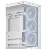 Caixa de PC ASUS A31 Plus TG ARGB WHITE midi tower — ATX, vidro temperado, ARGB, 3x120mm + 1x120mm ventoinhas, GPU 38 cm, dissipador de CPU 165 mm