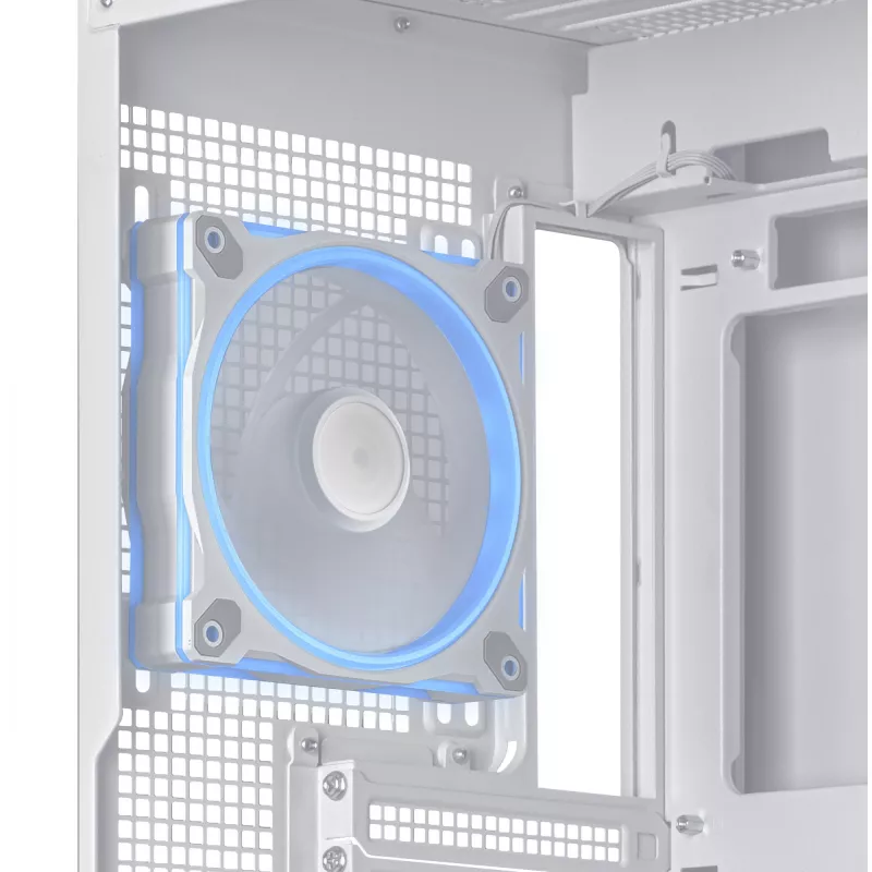 Caixa de PC ASUS A31 Plus TG ARGB WHITE midi tower — ATX, vidro temperado, ARGB, 3x120mm + 1x120mm ventoinhas, GPU 38 cm, dissipador de CPU 165 mm