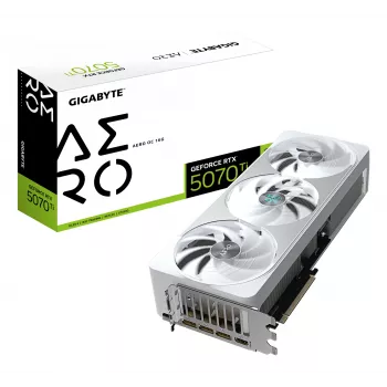 Placa gráfica GIGABYTE GeForce RTX 5070 Ti 16GB GDDR7, PCIe 5.0, 8960 CUDA, 30000 MHz, 256-Bit, WINDFORCE 3X, branco