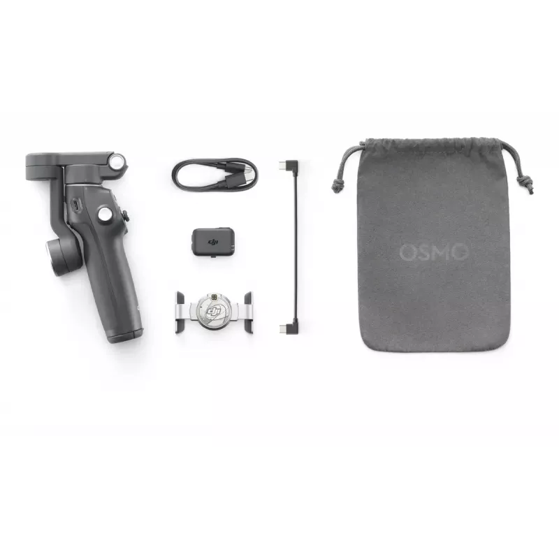 DJI Osmo Mobile 7P gimbal para smartphone, estabilização de 3 eixos, ActiveTrack 7.0, haste telescópica, Bluetooth 5.3, cinzento escuro
