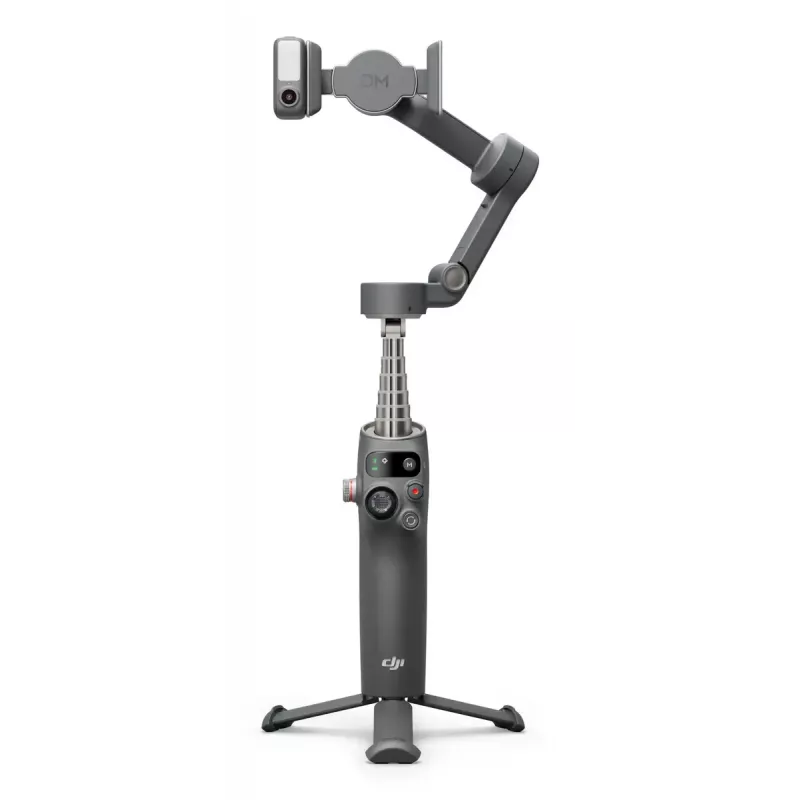 DJI Osmo Mobile 7P gimbal para smartphone, estabilização de 3 eixos, ActiveTrack 7.0, haste telescópica, Bluetooth 5.3, cinzento escuro