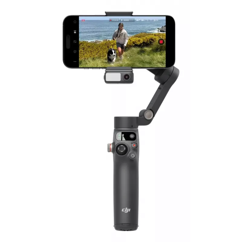 DJI Osmo Mobile 7P gimbal para smartphone, estabilização de 3 eixos, ActiveTrack 7.0, haste telescópica, Bluetooth 5.3, cinzento escuro