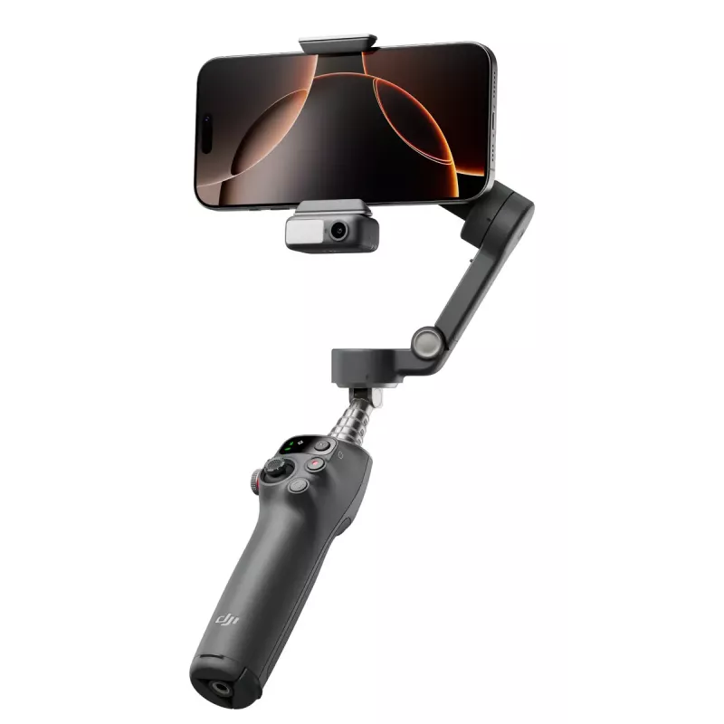DJI Osmo Mobile 7P gimbal para smartphone, estabilização de 3 eixos, ActiveTrack 7.0, haste telescópica, Bluetooth 5.3, cinzento escuro