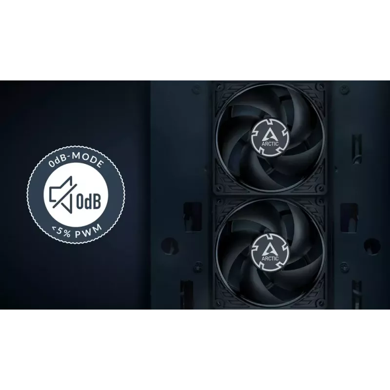 ARCTIC P9 PWM PST CO (preto) – ventoinha PWM de 92 mm com divisor de cabo para funcionamento contínuo
