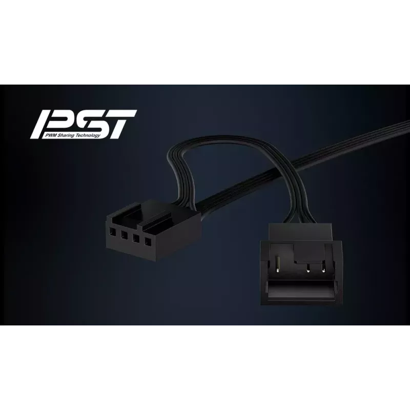 ARCTIC P9 PWM PST CO (preto) – ventoinha PWM de 92 mm com divisor de cabo para funcionamento contínuo