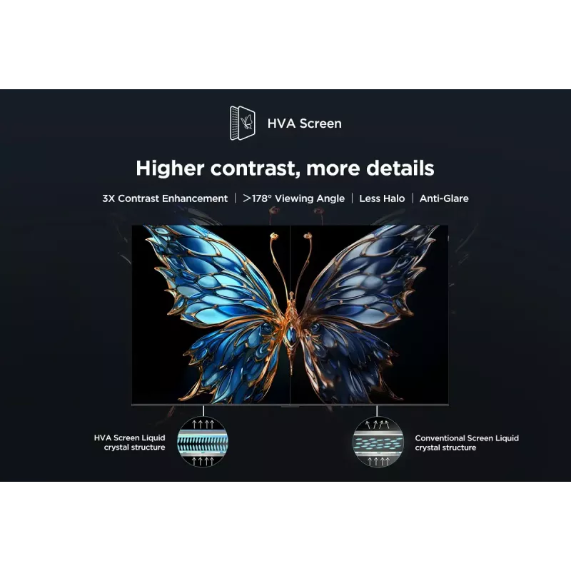 Televisor TCL V6C 43 polegadas 4K Ultra HD DLED, Direct-LED, Google TV, HDR10+, 3840×2160, 60Hz, 20W