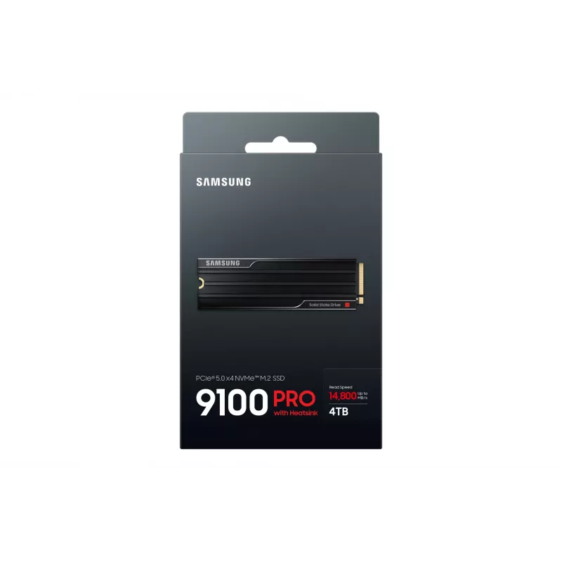 SSD Samsung 9100 PRO Heatsink PCIe® 5.0 NVMe™ M.2 - 4 TB, 4 TB, M.2, 14800 MB/s